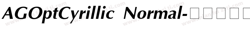 AGOptCyrillic Normal字体转换